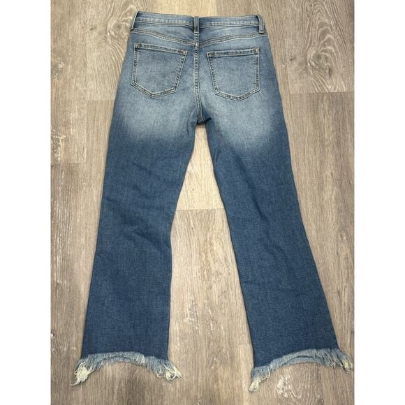 Altar'd State Women's 27 Ripped Distressed Boot Crop Jeans Frayed Hem - Picture 7 of 10